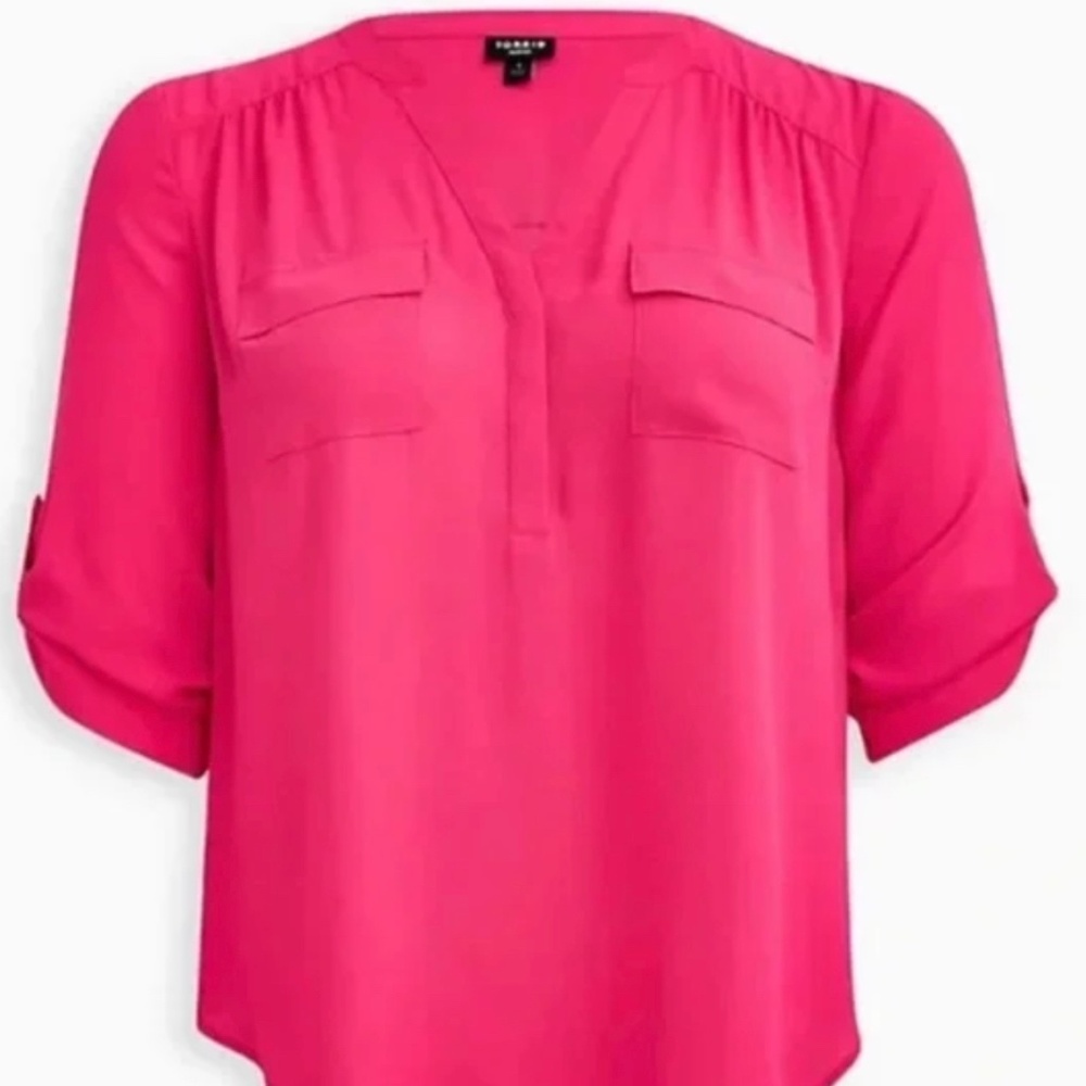 Torrid Harper Pullover Tunic Hot Pink